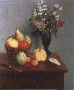 Henri Fantin-Latour Still life with Flowers and Fruit Sweden oil painting artist